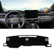 Autorder front view of dash cover showing fit and finish, protects dash from UV.