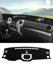 Autorder front-facing dashboard cover on Tundra showing neat fit and protection