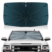 Autorder front view of windshield shade showing full fit benefit