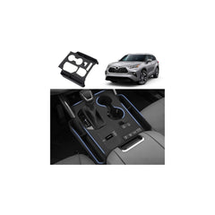 Autorder front view of console organizer showing tidy storage and finish