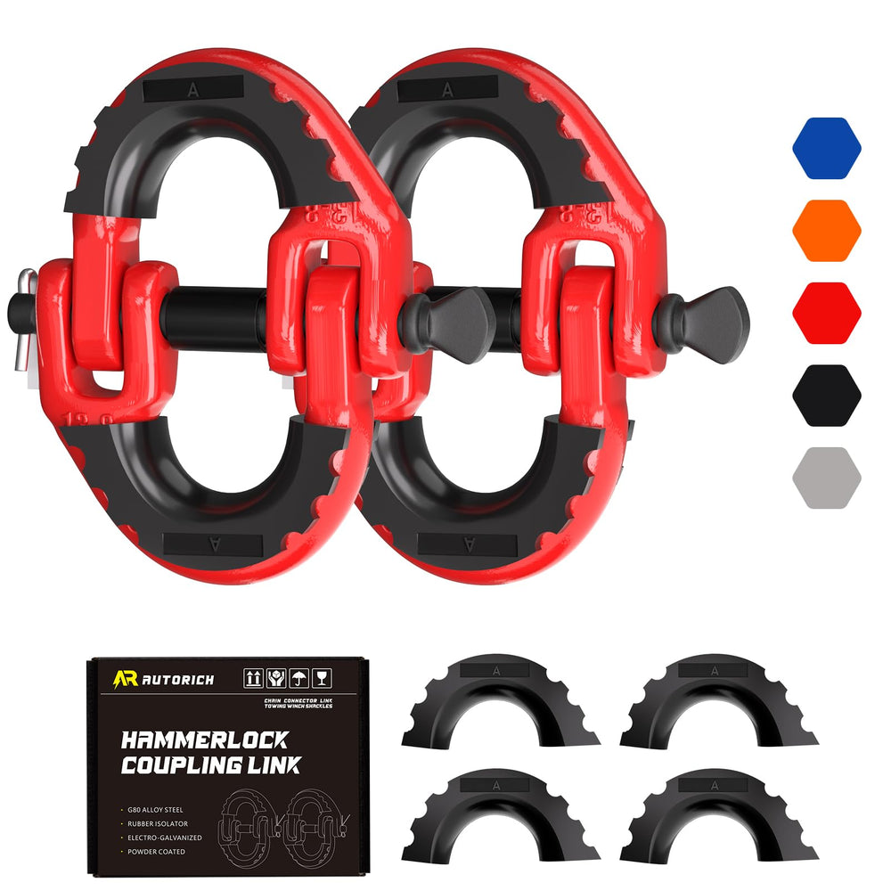 AUTORICH front view of 2-pack connector links showing ready-to-install hardware