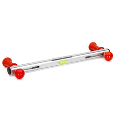 AutoSolo front view mounted on wheel shows centered alignment, improves accuracy