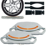 AUTOSOLO front view of turn plates showing drive-on deck, easy access