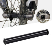AUTOVIC front fork axle front view showing clean billet design and fit