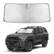 Autovir front view of sunshade on 4Runner windshield showing full coverage and fit benefit