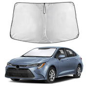 Autovir front view on Corolla windshield showing full coverage and instant cooling