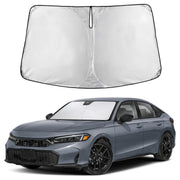 Autovir front view on Civic windshield showing full coverage benefit