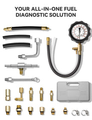 AUTOWN assorted brass adapters laid out for wide vehicle compatibility