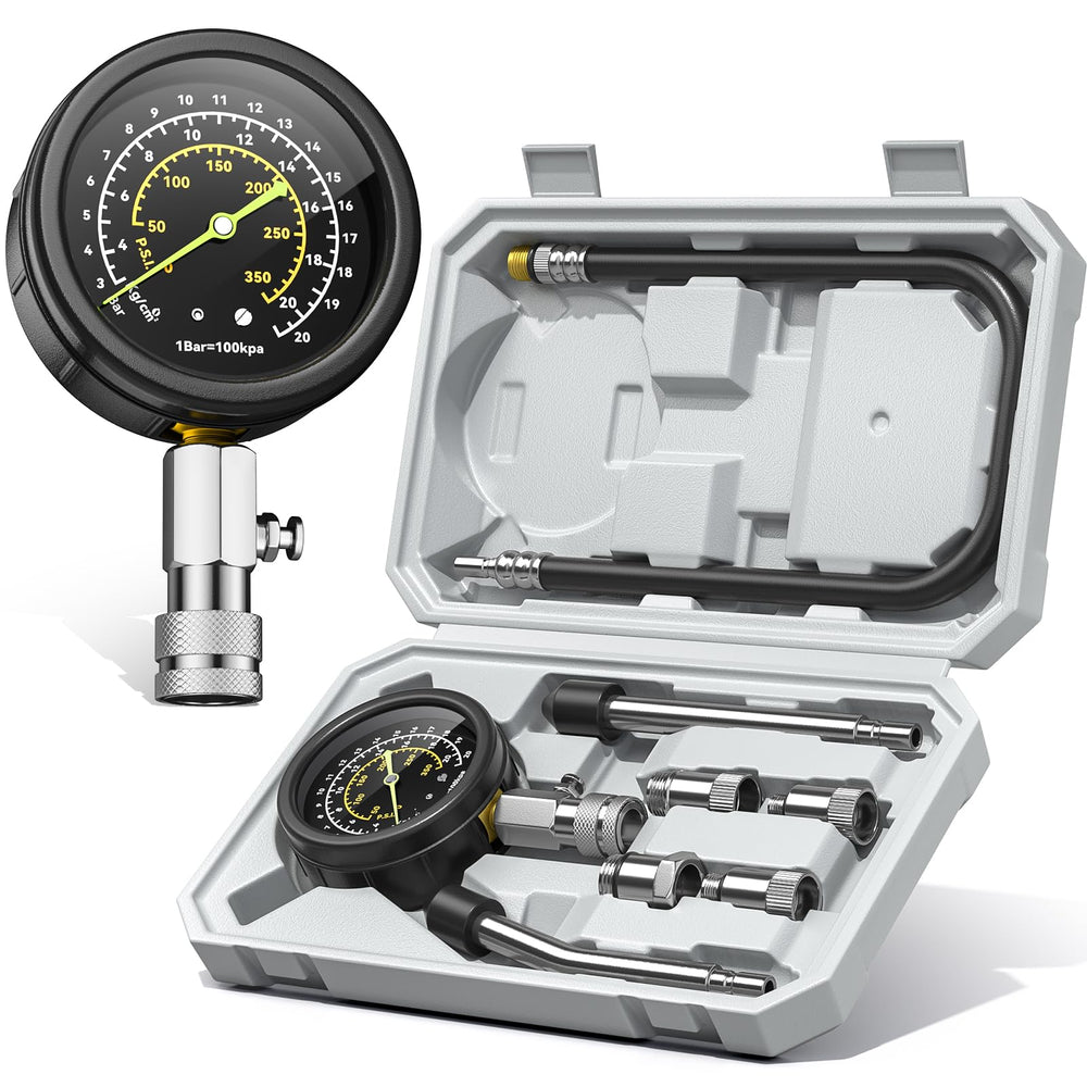 AUTOWN front view showing gauge and compact gray case for portable diagnostics