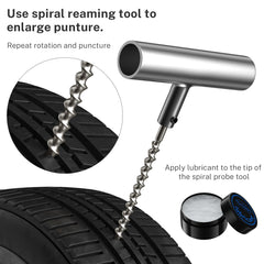AUTOWN insertion tool in use inserting a plug for fast roadside repair
