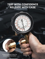 AUTOWN relief valve and drain hose detail for safe fuel recovery