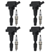 Autowxjq front packaging showing four UF764 spark plugs and clear fitment benefit