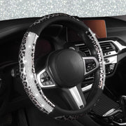 AUTOYOUTH front view showing leopard print cover and rhinestone bling for stylish protection