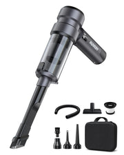 AUVEBY front view handheld vacuum showcasing compact portability and fast cleaning