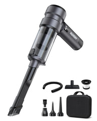 AUVEBY front view handheld vacuum showcasing compact portability and fast cleaning