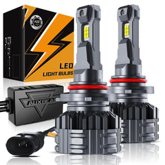 Auxbeam 9005 F22 front view showing compact fog light and durable housing benefit visibility