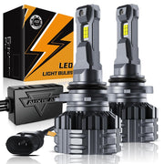 Auxbeam 9006 front view showing compact housing and improved visibility benefit