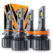Auxbeam F15 front packaging showing compact fog light kit and contents benefit clearer upgrade