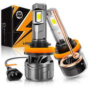 Auxbeam F18 front view showing LED face and housing, delivers brighter visibility