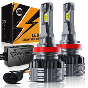 Auxbeam F22 front view showing compact LED assembly and bright output benefit