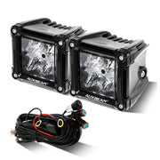 Auxbeam FA Series front view showing compact cube and bright face for powerful lighting