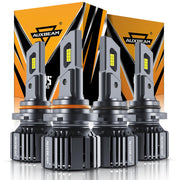 Auxbeam front packaging F15 9005 9006 showing product and branding, quick identification benefit
