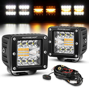 Auxbeam front view of 3 inch pod showing durable housing and bright output