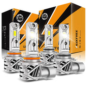 Auxbeam Q26 front view showing beam face and focused illumination benefit