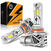 Auxbeam Q26 front view showing lamp face and bright focused beam benefit