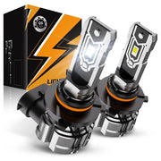 Auxbeam Q5 front view showing lamp face and clean beam for improved visibility