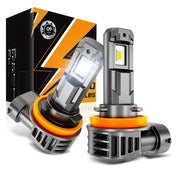 Auxbeam Q6 front view showing bright LED array and improved visibility
