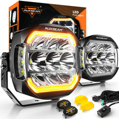 Auxbeam XP-Ultra front view showing projectors and wide coverage benefit