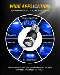 AUXITO LED illuminating car dome light showing clear interior brightness benefit