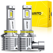 AUXITO 9006 front view pack of two showing compact bulbs and plug benefits