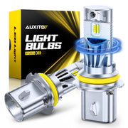AUXITO 9007 front view showing bulb design and quick installation benefit