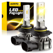 AUXITO 9145 front view showing two bulbs, bright amber beam benefit
