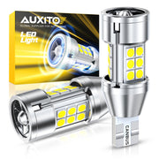 AUXITO front packaging showing bulbs and clear upgrade benefits