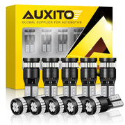 AUXITO front packaging showing vibrant red bulbs and kit benefits