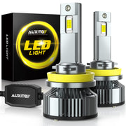 AUXITO H11 front view showing compact design and plug-and-play benefit
