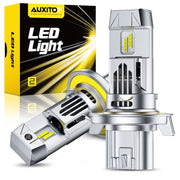 AUXITO H13 front view showing compact plug-and-play design and quick install benefit