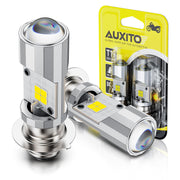 AUXITO H6M front view showing projector lens and crisp beam for safer riding