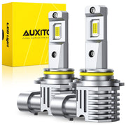 AUXITO bulb front view showing plug-and-play design and easy install benefit