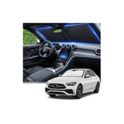 AuyNeas front packaging for Benz C-Class sunshade, shows custom fit and ready-to-install benefit
