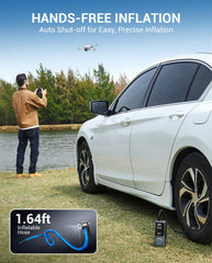 AVAPOW digital display showing accurate pressure readout for precise inflation