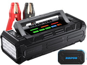 AVAPOW TJ68 front display showing battery level and status for quick checks