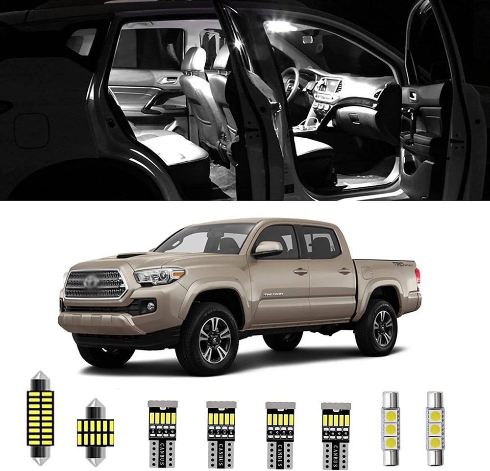 AWALITED front packaging showing full 10-piece Tacoma LED kit and benefit of complete set