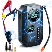 AWTFYCPY front view of jump starter showing compact design and portability benefits