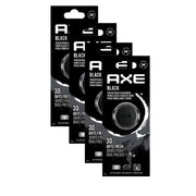 AXE mini vent clip front view showing sleek black casing and brand for lasting freshness