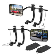 AXIMIRON front view of both towing mirrors ready to install, improving towing visibility