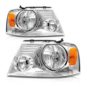 AXLAHA front view chrome headlights showing fit and polished finish for improved visibility